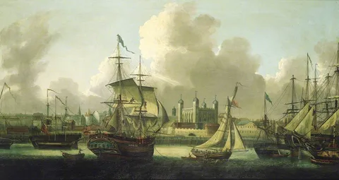 Robert Dodd, Shipping in the Pool of London