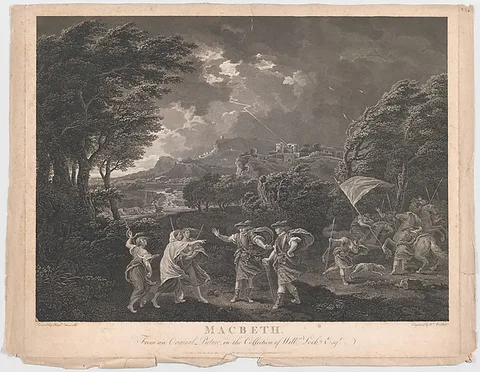 William Woollett, Macbeth and the Witches (Shakespeare, Macbeth, Act 1, Scene 1)