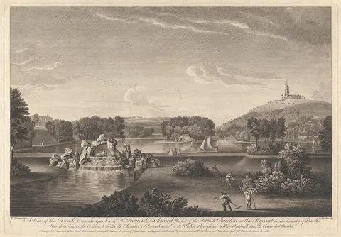 William Woollett, A View of the Casade etc. at West Wycomb