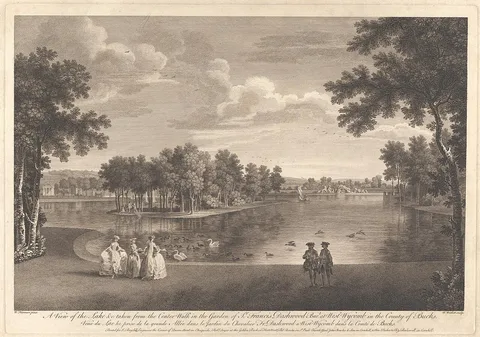 William Woollett, A View of the Lake etc. at West Wycomb