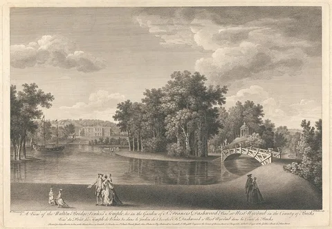 William Woollett, View of the Walton Bridge, Venus's Temple