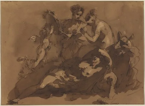 Giuseppe Bernardino Bison, A Mythological Scene with Sea Gods