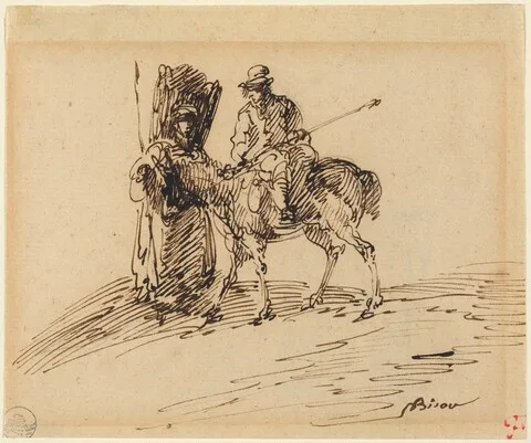 Giuseppe Bernardino Bison, Horseman with Peasant