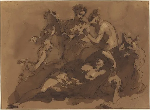 Giuseppe Bernardino Bison, A Mythological Scene with Sea Gods