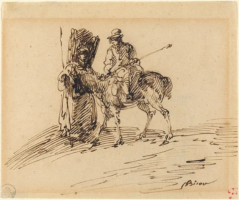 Giuseppe Bernardino Bison, Horseman with Peasant
