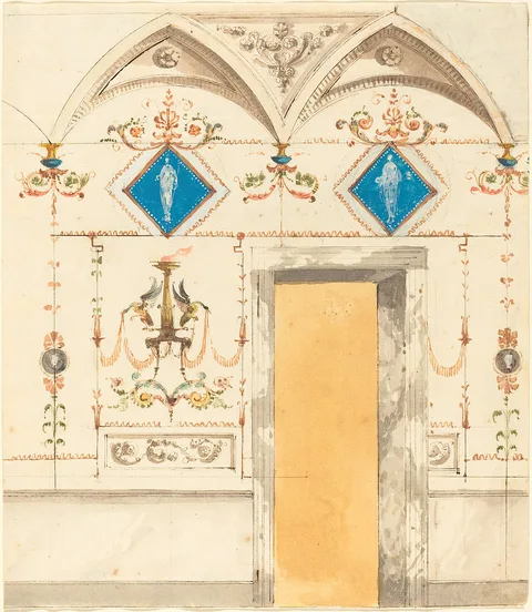 Giuseppe Bernardino Bison, Pompeiian Wall Decoration