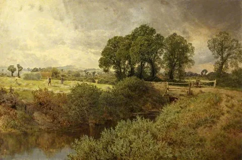 John Clayton Adams, Landscape with Haymakers