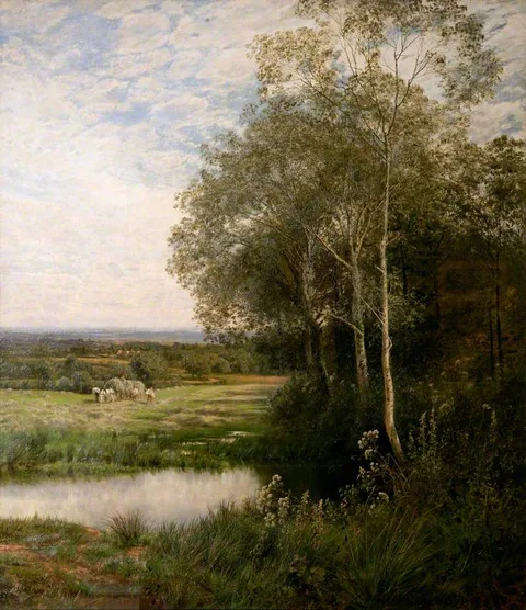 John Clayton Adams, 'Where the Waters Gently Pass', Landscape with a Stream