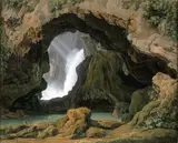 Johann Martin von Rohden, The Grotto of Neptune in Tivoli