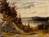 Johan Knutson, Wooded Waterfront Landscape
