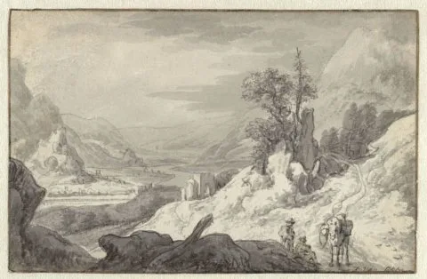 Jan van Aken, Mountain Landscape with a River Valley