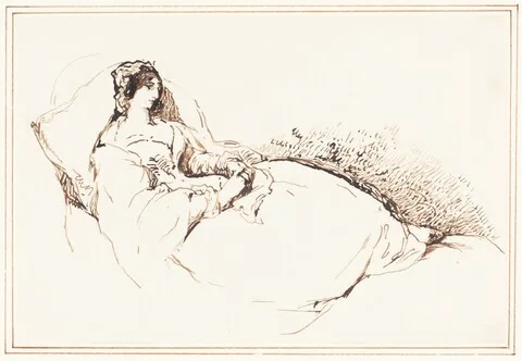 George Jones, A Woman Reclining on a Cushion