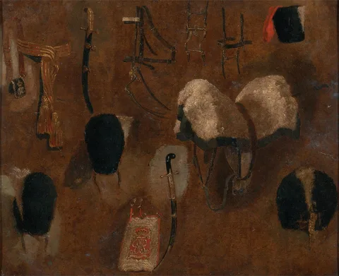 George Jones, Studies of Military Accoutrements: a study for `The Battle of Waterloo'