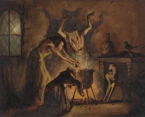 George Cattermole, Scene of Three Witches from Shakespeare's Macbeth