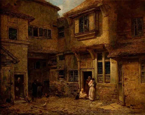 Edward Angelo Goodall, The Yard of the 'Old George Inn', Salisbury, Wiltshire