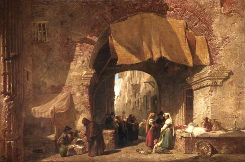 Edward Angelo Goodall, The Pescheria in the Ghetto, Rome