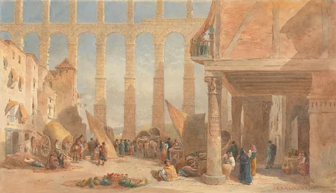 Edward Angelo Goodall, Aquaduct at Segovia, Spain