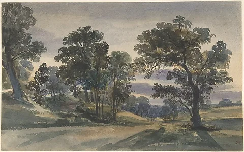 William Leighton Leitch, A Parkland View at Dusk