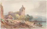 William Leighton Leitch, A Ruined Castle on a Lake