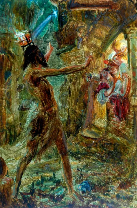 Frederic Shields, Solomon Eagle Warning the Impenitent
