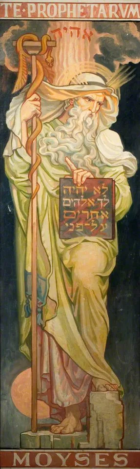 Frederic Shields, Stained Glass Design, Moses