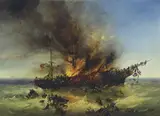 Josef Püttner, Sinking of the emigrant ship Austria on 13th September 1858