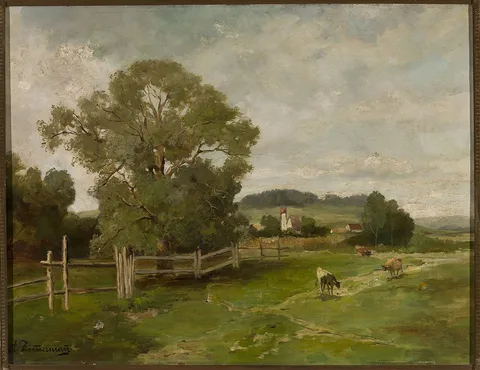 Alfred Zimmermann, Landscape with cows