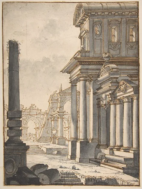 Mauro Antonio Tesi, Façade and Ruins