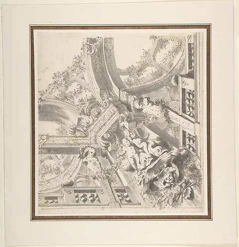 Mauro Antonio Tesi, One Quarter Design for a Painted Ceiling