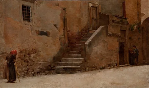 Belmiro de Almeida, Street in Italy