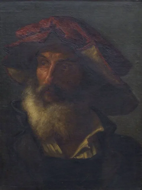 August Leopold Venus, An old man in a red beret