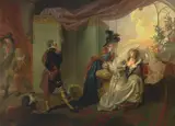 Johann Heinrich Ramberg, Olivia, Maria and Malvolio from "Twelfth Night," Act III, Scene iv