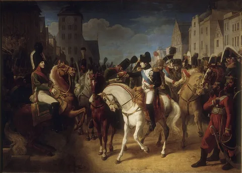 Jean-Baptiste Debret, Napoleon I decorated a soldier of the Russian army in Tilsitt with the cross of the Legion of Honor