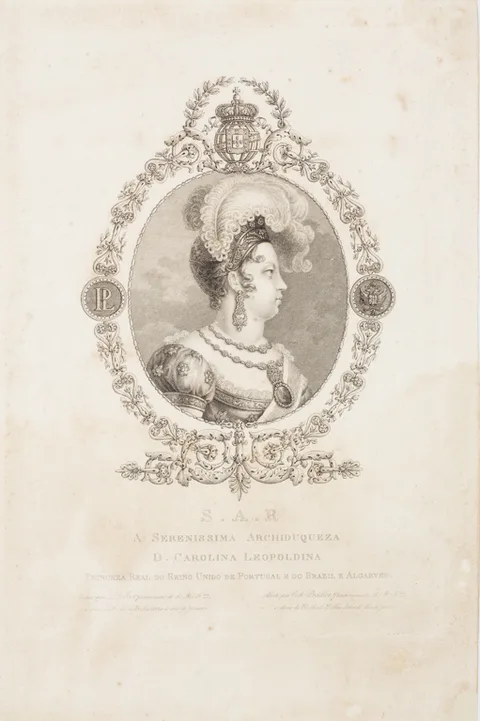 Jean-Baptiste Debret, S.A.R. A Sereníssima Archiduquesa D.Carolina Leopoldina Princesa Real do Reino de Portugal e do Brazil e Algarves