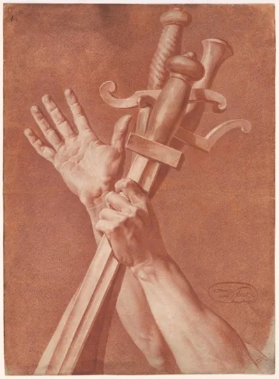 Jean-Baptiste Debret, Hands of Horatius from The Oath of the Horatii