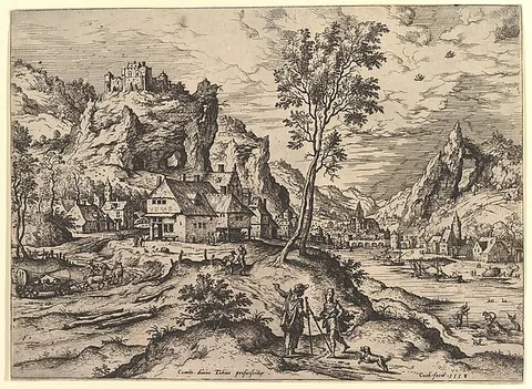 Hieronymus Cock, Tobit, from "Landscapes with Biblical and Mythological Scenes"