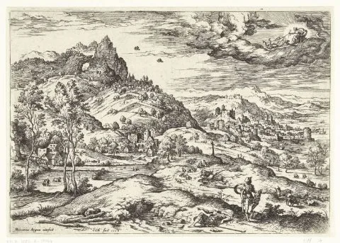 Hieronymus Cock, Landschappen met bijbelse en mythologische scènes
