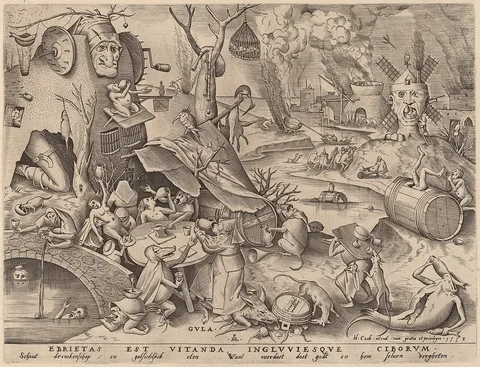 Hieronymus Cock, Gluttony