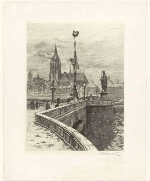 Bernhard Mannfeld, Gezicht op Frankfurt am Main, herfst 1903
