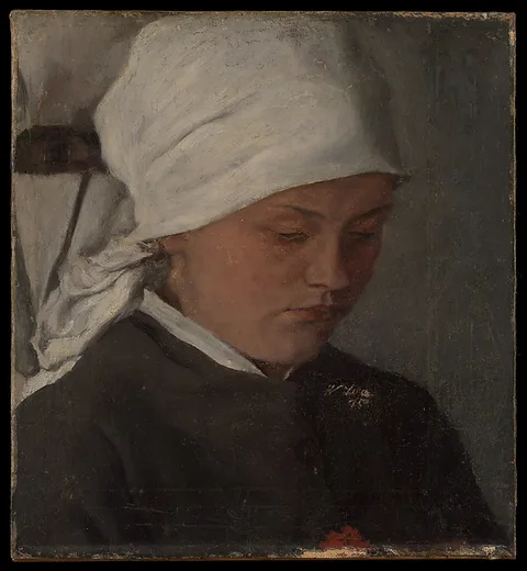 Wilhelm Maria Leibl, Peasant Girl with a White Headcloth