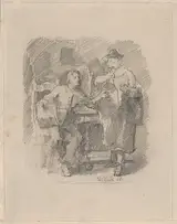 Wilhelm Maria Leibl, The Critic; verso: Study for The Critic