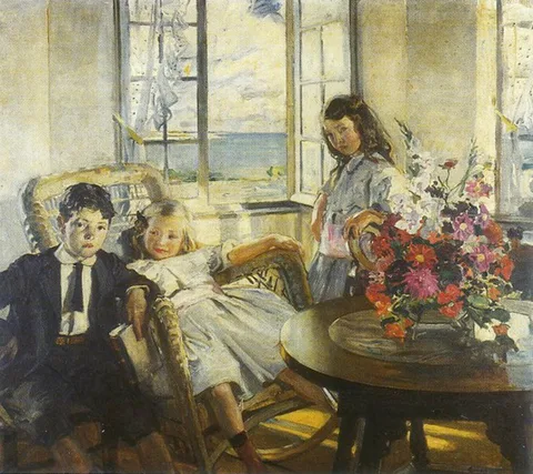 Lucien Simon, Jour d'été, portrait de mes enfants