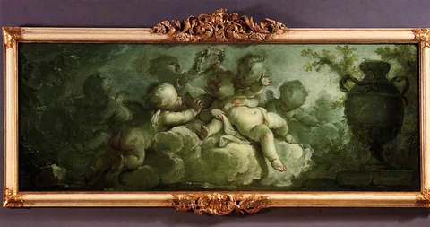 Dirk van der Aa, Playing Putti on Clouds