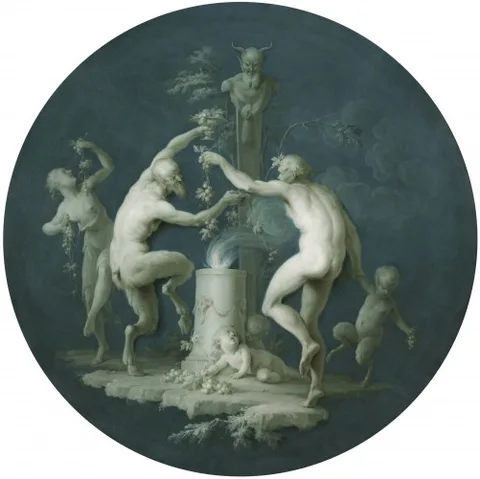 Dirk van der Aa, Satyrs and fauns dancing before a shrine