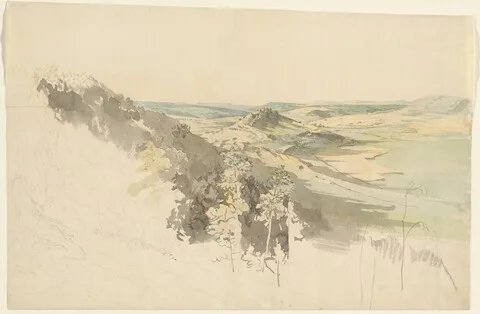 Carl Wagner, Hilly Landscape with Landsberg Castle