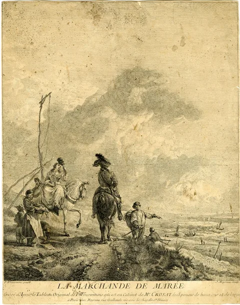 Jean Moyreau, La Marchande de Maree (after P. Wouverman)