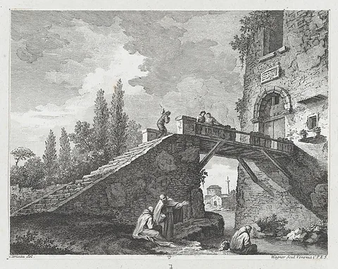 Joseph Wagner, Landscape with Bridge