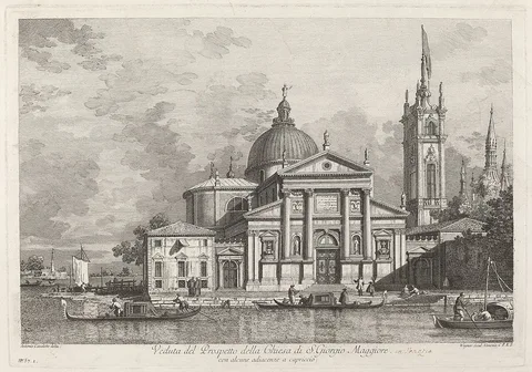 Joseph Wagner, Veduta del Prospetto della Chiesa di S. Giorgio Maggiore