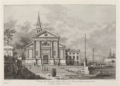 Joseph Wagner, Veduta del Prospetto della Chiesa del S. Francesco