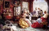 Salvador Sánchez Barbudo, An Afternoon in the Salon.
